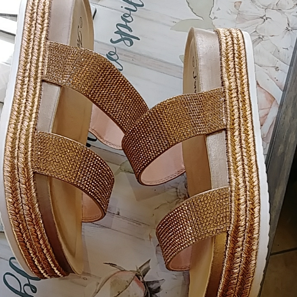 Forever Rhinestone Sandals - Picture 7 of 8
